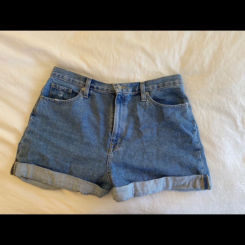 top shop mom jean shorts (size 32)